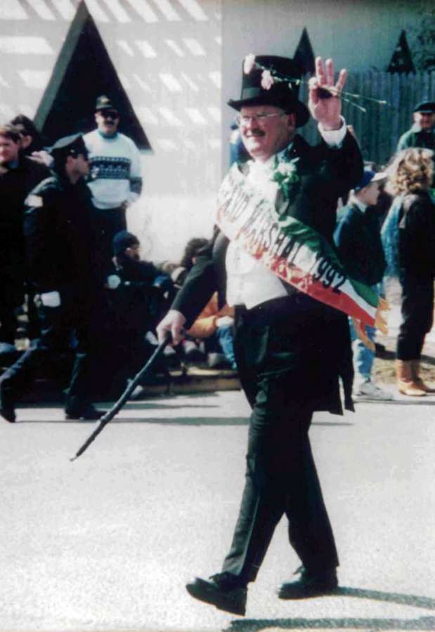 Photo of St. Patrick's Day Parade Grand Marshal Herb Herbert on 3.17.1992